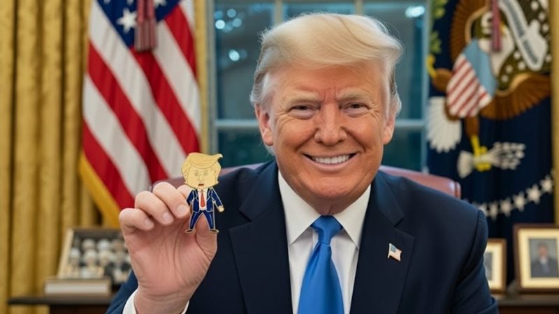 «ترامب السعيد» دبوس