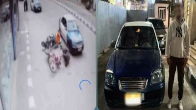 سواق متهور .. الأجهزة الأمنية تضبط سائق تاكسي دهس سائقي دراجتين 
