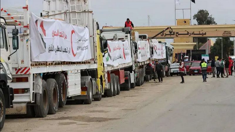 معبر رفح المساعدات