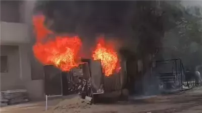 السيطرة على حريق كشك كهرباء بأبو النمرس في الجيزة