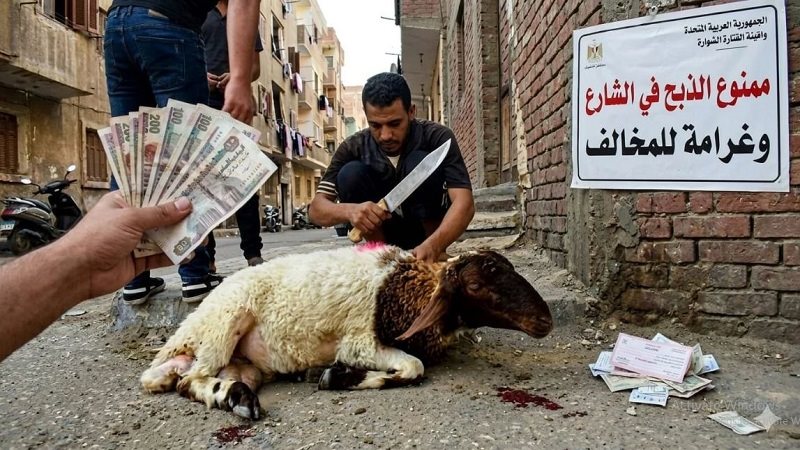 غرامة الذبح في الشوارع