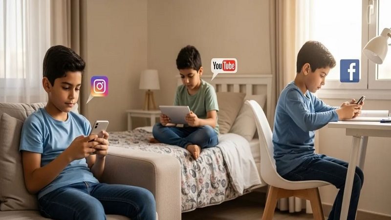 السوشيال ميديا وادمان الأبناء