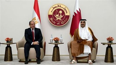 أمير قطر يعرب عن تقديره لزيارة الرئيس السيسي وتقديم واجب العزاء